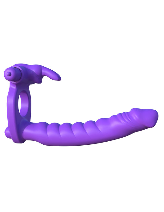 "Fantasy C-Ringz Silicone Double Penetrator Rabbit - Purple PD5819-12"