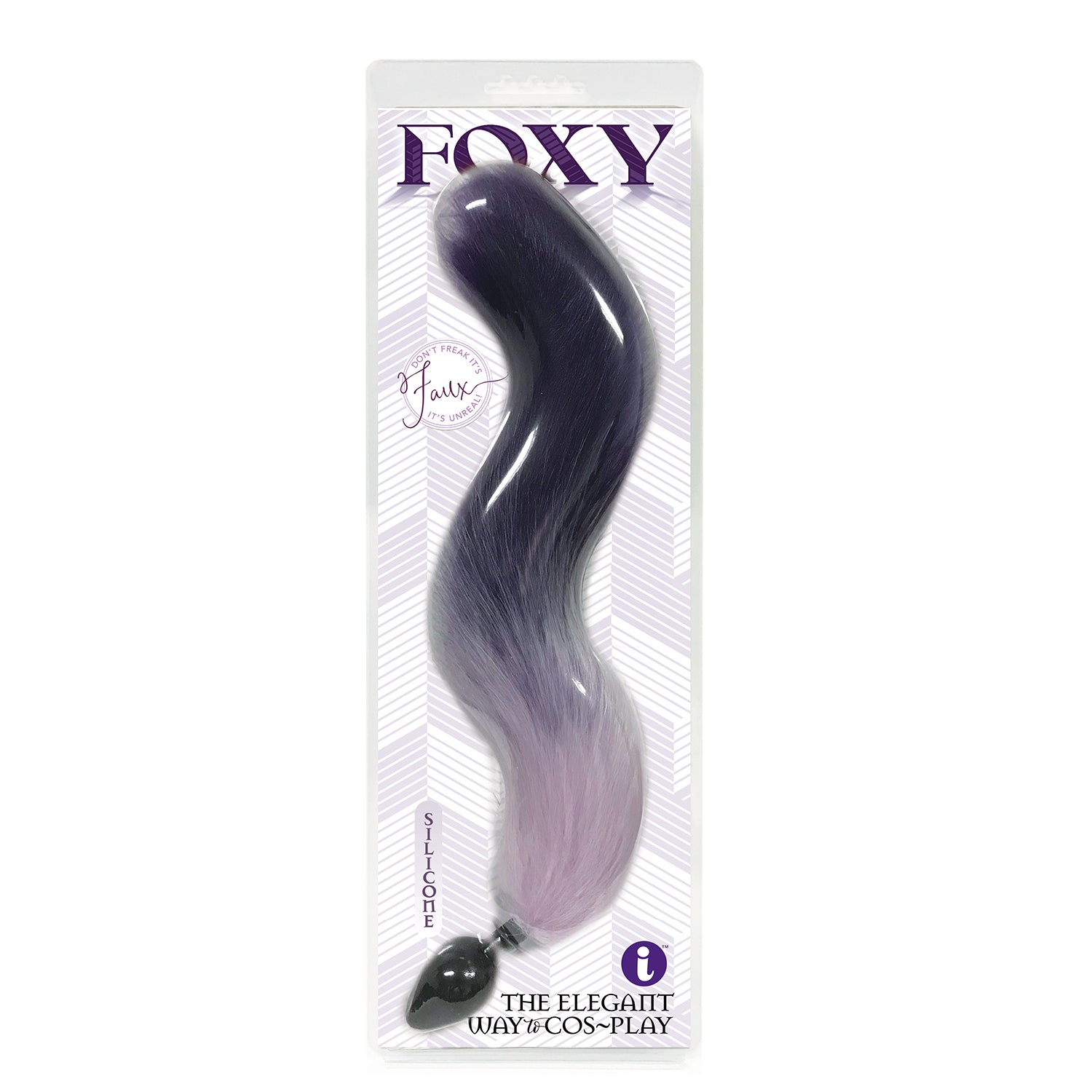 "Foxy Fox Tail Silicone Butt Plug - Purple Gradient IC1401"