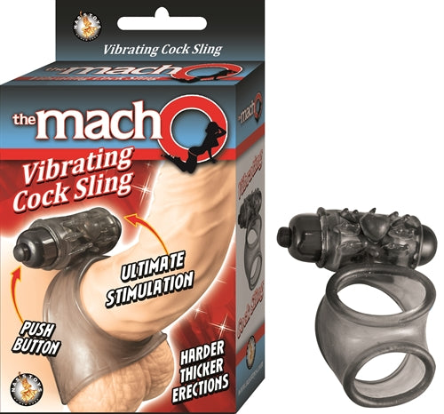 "Macho Vibrating Cock Sling - Black NW2596-2"