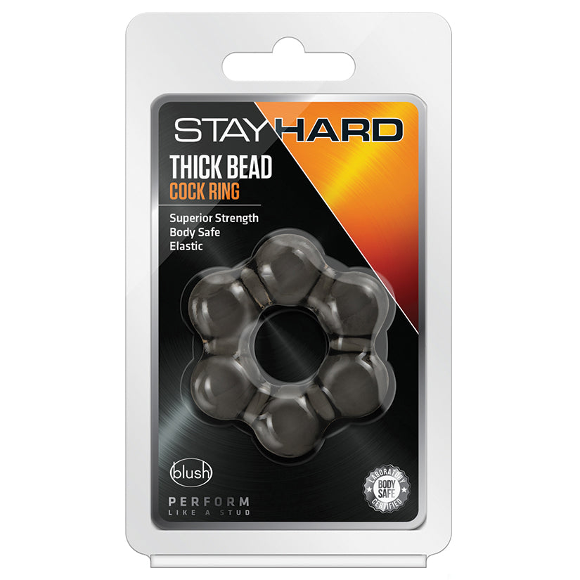 Stay Hard Thick Bead Cock Ring-Black - rr7vz0-aa.myshopify.com