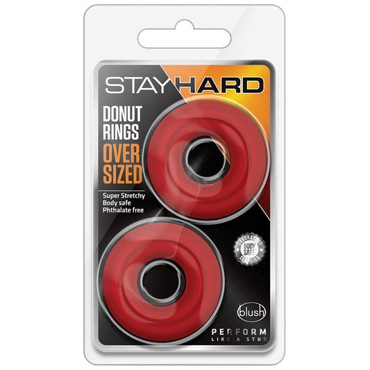 Stay Hard Donut Rings Oversized-Red 2Pk - rr7vz0-aa.myshopify.com