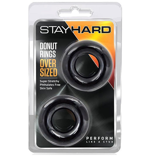 Stay Hard Donut Rings Oversized-Black 2Pk - rr7vz0-aa.myshopify.com