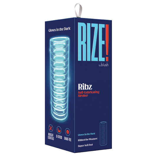 Rize Ribz Glow In The Dark Self Lubricating Stroker-Clear - rr7vz0-aa.myshopify.com