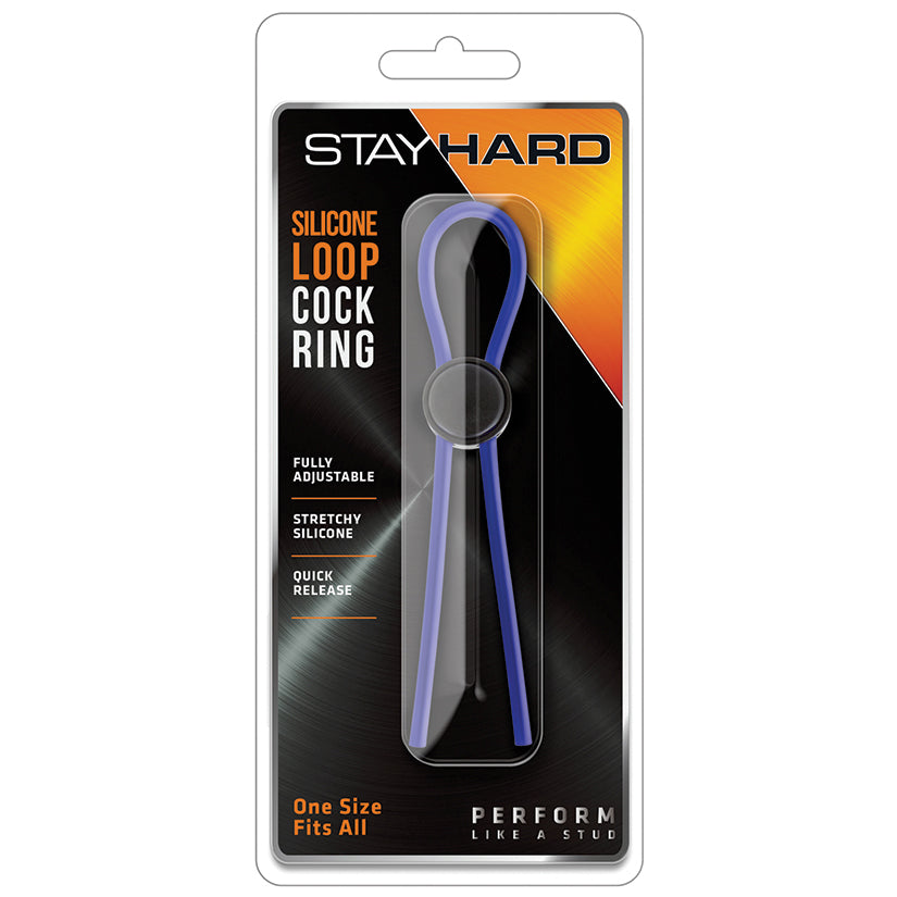 Stay Hard Silicone Loop Cock Ring-Blue - rr7vz0-aa.myshopify.com