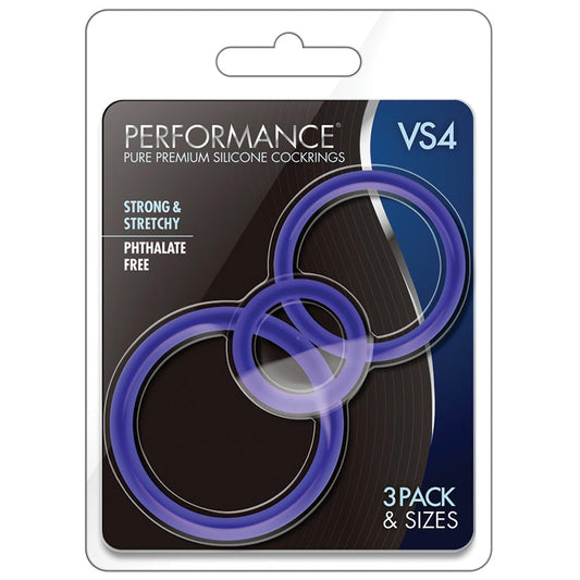 Performance VS4 Pure Premium Cockring Set-Indigo - rr7vz0-aa.myshopify.com