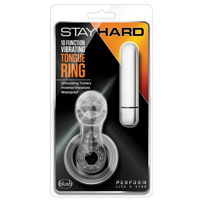 Stay Hard 10 Function Vibrating Tongue Ring-Clear - rr7vz0-aa.myshopify.com