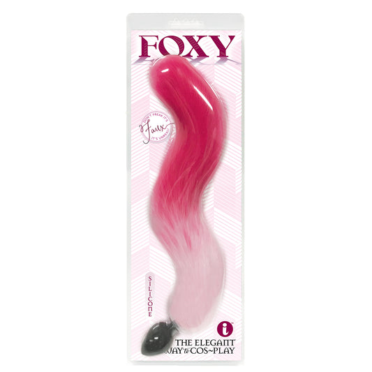 "Foxy Fox Tail Silicone Butt Plug - Pink Gradient IC1400"