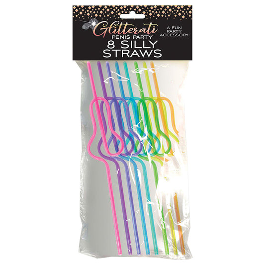 Glitterati Silly Penis Straws Pack of 8 - rr7vz0-aa.myshopify.com