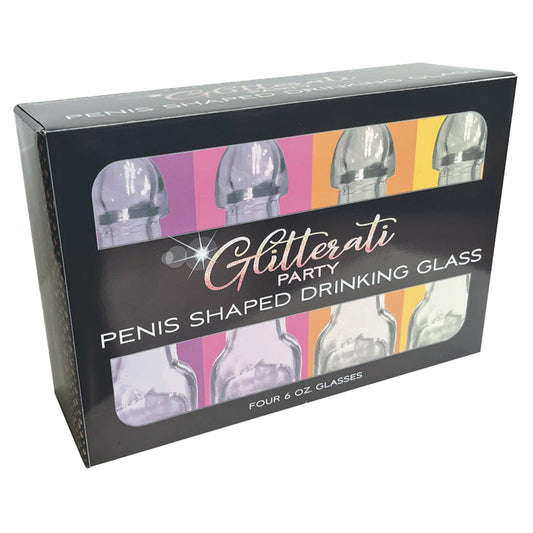 Glitterati Penis Drinking Glass Set of 4 - rr7vz0-aa.myshopify.com