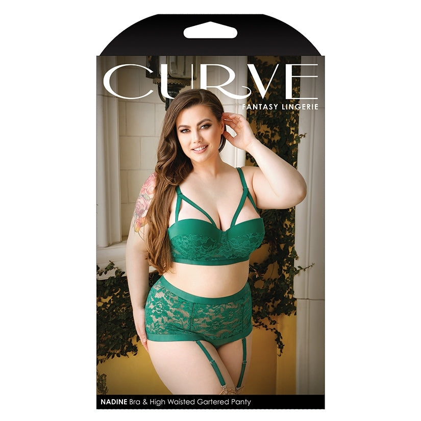 Fantasy Lingerie Nadine Contour Bra & Gartered Panty-Emerald 3X/4X-Boxed - rr7vz0-aa.myshopify.com