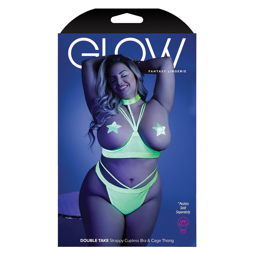 Fantasy Lingerie Glow Double Take Open Cup Bra & Thong-Neon Green Queen-Boxed - rr7vz0-aa.myshopify.com