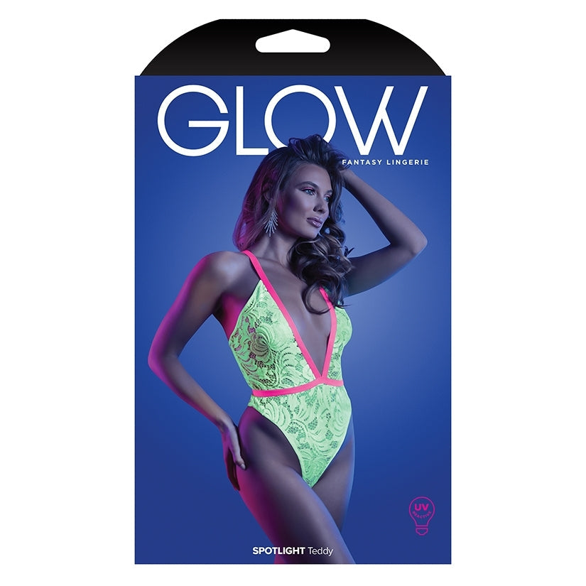 Fantasy Lingerie Glow Spotlight Contrast Elastic Lace Teddy-Neon Green M/L - rr7vz0-aa.myshopify.com