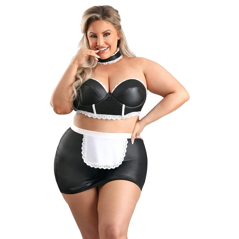 Fantasy Lingerie Play 5 Star Service Maid -Black 1x/2x - rr7vz0-aa.myshopify.com