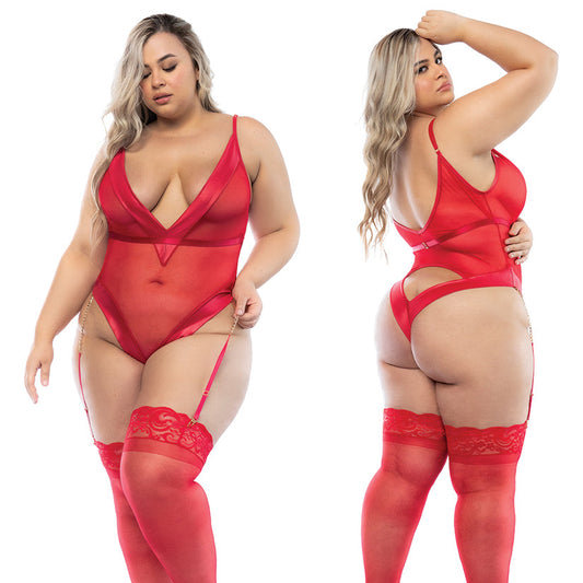 Hello Sexy The Lola Bodysuit-Tiger Lily 2X/3X-Hanging - rr7vz0-aa.myshopify.com