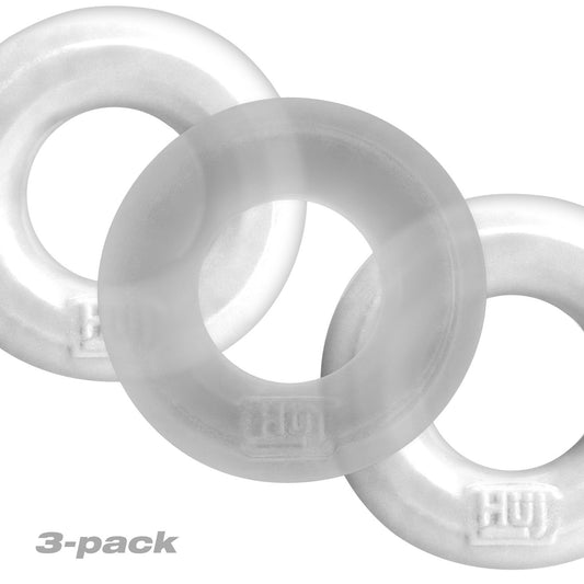 "Huj3 C-Ring 3-Pack - White / Clear Ice OX-HUJ-102WHCL"