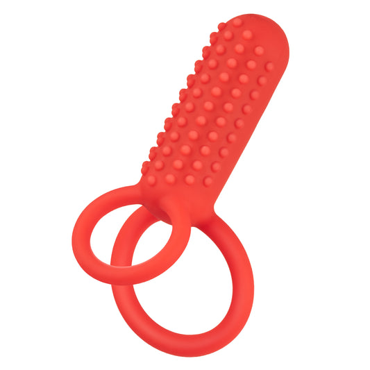 "Silicone Rechargeable Vertical Dual Enhancer - Red SE1843403"