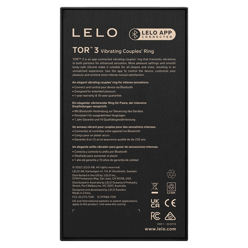 Introducing the LELO TOR 3 Base Blue, a sleek and ergonomic pleasure toy for men. With a powerful motor, 6 vibration patterns, and waterproof design, it offers customizable and exhilarating experiences. Order now from Toys4Daddy.com and elevate your plea..