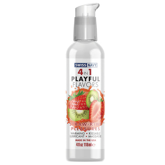 Swiss Navy 4 In 1 Playful Flavors-Strawberry/Kiwi Pleasure 4oz - rr7vz0-aa.myshopify.com