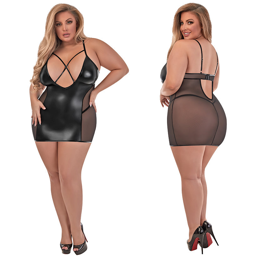 MAGIC SILK Wicked Ways Chemise & G-Set-Black QUEEN-Boxed - rr7vz0-aa.myshopify.com