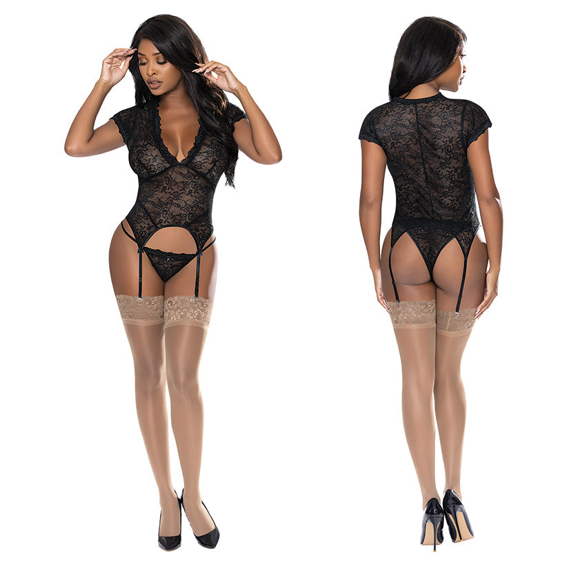 Magic Silk Basque & Tanga Set-Black S/M-Boxed - rr7vz0-aa.myshopify.com