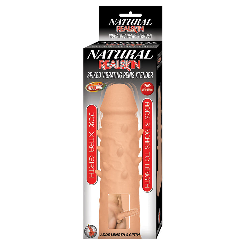 Natural Realskin Spiked Vibrating Penis Xtender-White - rr7vz0-aa.myshopify.com