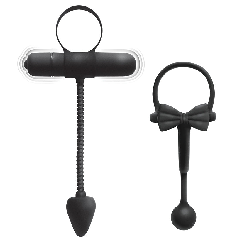 Introducing the Enhancer Cockring 2-Pack in Black. Made from premium silicone, these stretchy cockrings enhance pleasure and prolong performance. With textured surfaces for added stimulation, they offer a comfortable and secure fit. Perfect for solo or p..