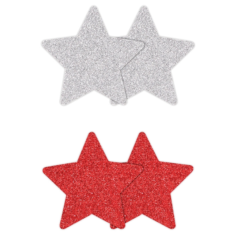 Pretty Pasties Glitter StarsRed/Silver 2pk - rr7vz0-aa.myshopify.com