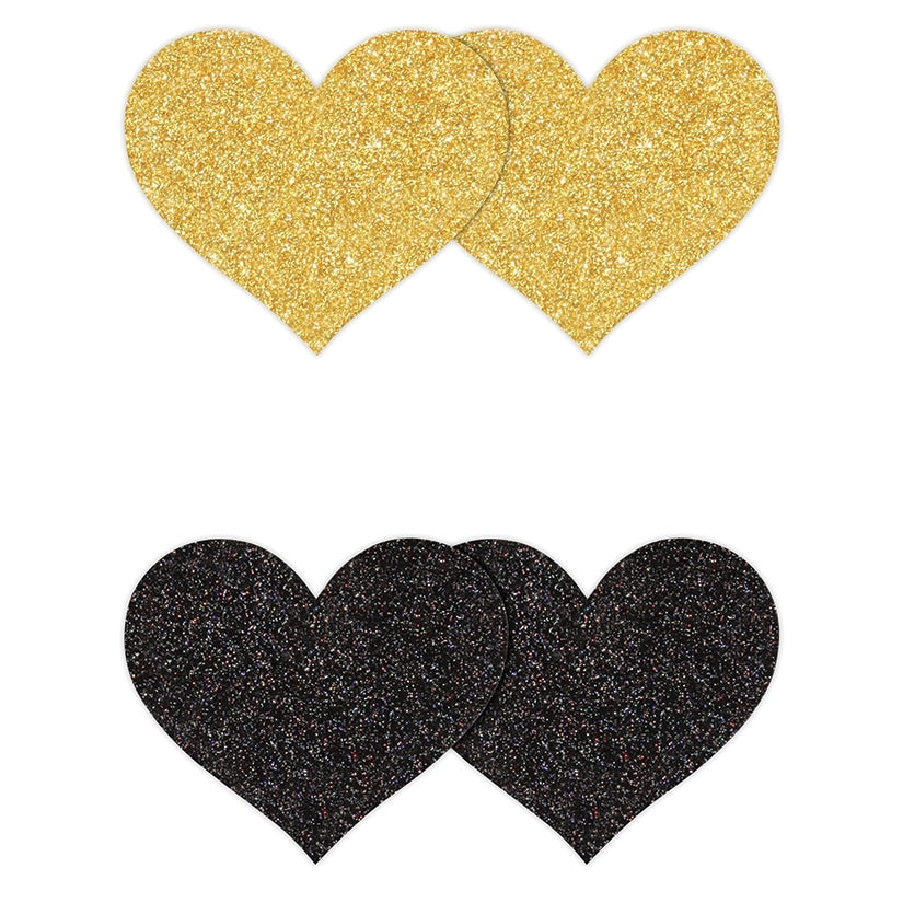 Pretty Pasties Glitter HeartsBlk/Gold 2pk - rr7vz0-aa.myshopify.com