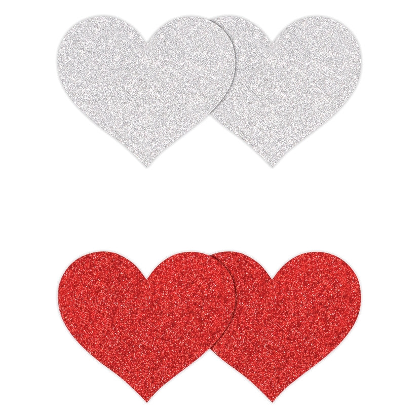 Pretty Pasties Glitter HeartsRed/Silver 2pk - rr7vz0-aa.myshopify.com