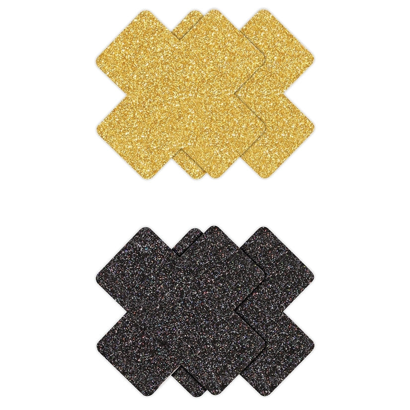 Pretty Pasties Glitter CrossBlk/Gold 2pk - rr7vz0-aa.myshopify.com