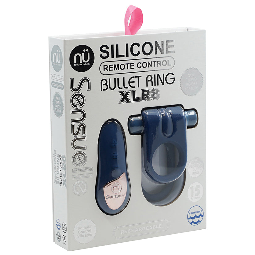 Sensuelle Silicone Remote Control Bullet Ring XLR8-Navy - rr7vz0-aa.myshopify.com