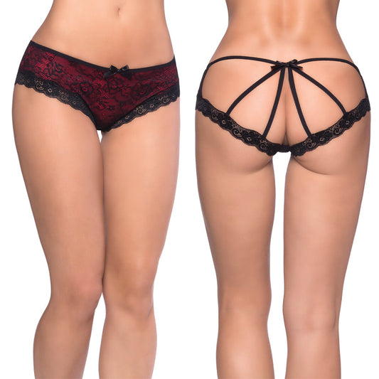 Lace Overlay Cage Panty-Red 1X/2X-Hanging - rr7vz0-aa.myshopify.com