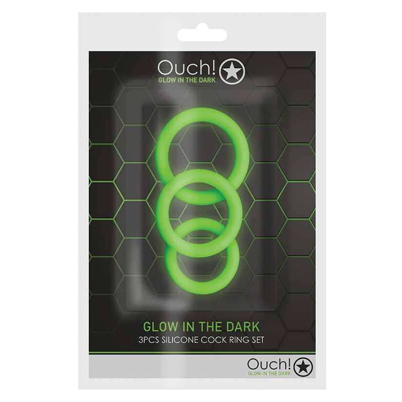 Ouch! Cock Ring Set 3pcs-Glow in the Dark - rr7vz0-aa.myshopify.com