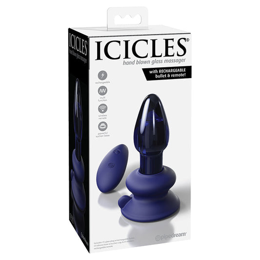 Icicles No.85 with Rechargeable Vibrator & Remote-Blue - rr7vz0-aa.myshopify.com