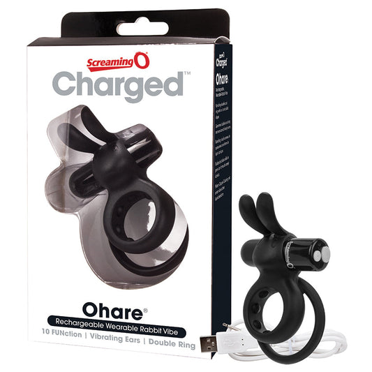 Screaming O Charged Ohare Rechargeable Wearable Rabbit-Black - rr7vz0-aa.myshopify.com