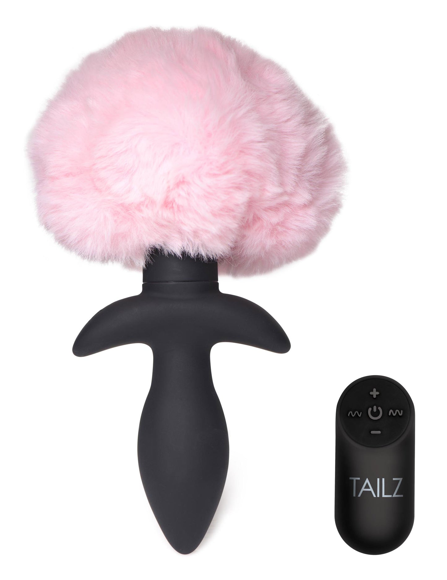 "Waggerz Moving and Vibrating Bunny Tail Anal Plug - Pink TZ-AG788"