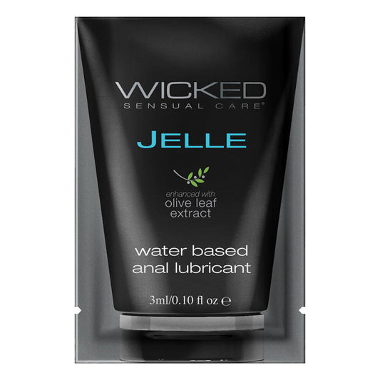 Wicked Jelle Waterbased Anal Lubricant 3ml Foil--Toys 4 Daddy-Toys 4 Daddy