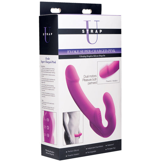 Strap U Evoke Super Charged Vibrating Strapless Silicone Dildo-Pink - rr7vz0-aa.myshopify.com