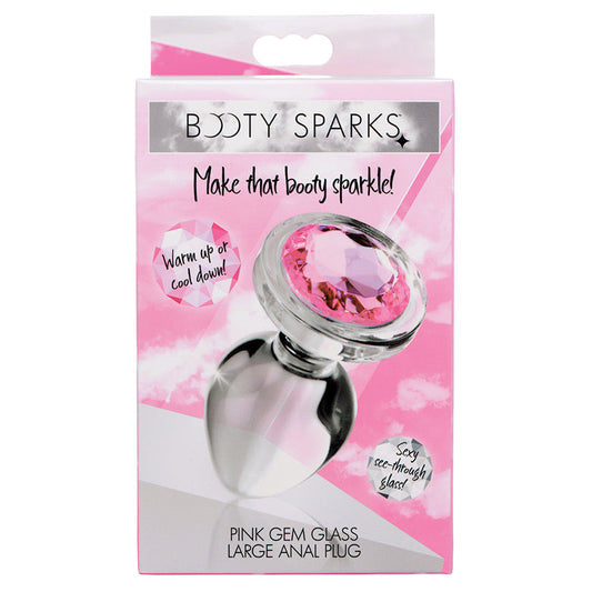 Booty Sparks Pink Gem Glass Anal Plug-Large - rr7vz0-aa.myshopify.com