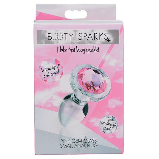 Booty Sparks Pink Gem Glass Anal Plug-Small - rr7vz0-aa.myshopify.com