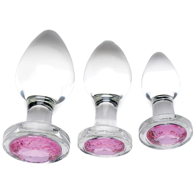 Booty Sparks Pink Gem Glass Anal Plug Set - rr7vz0-aa.myshopify.com