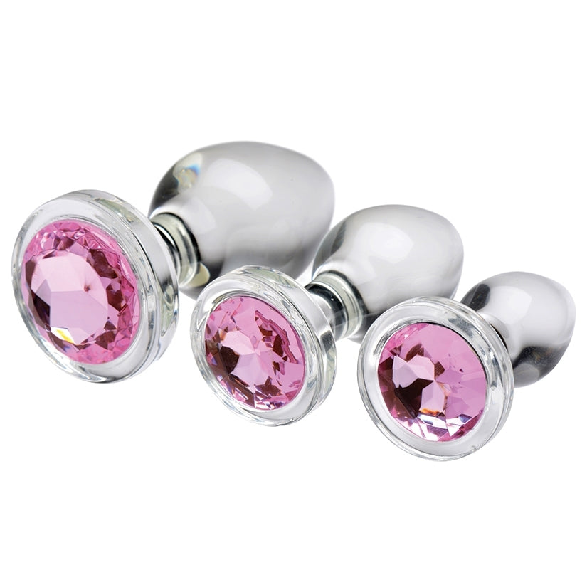 Booty Sparks Pink Gem Glass Anal Plug Set - rr7vz0-aa.myshopify.com