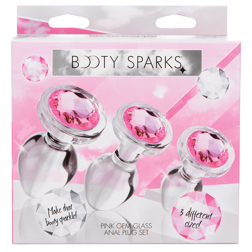 Booty Sparks Pink Gem Glass Anal Plug Set - rr7vz0-aa.myshopify.com