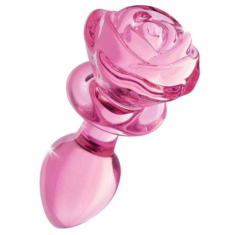 Booty Sparks Pink Rose Glass Anal Plug-Medium - rr7vz0-aa.myshopify.com