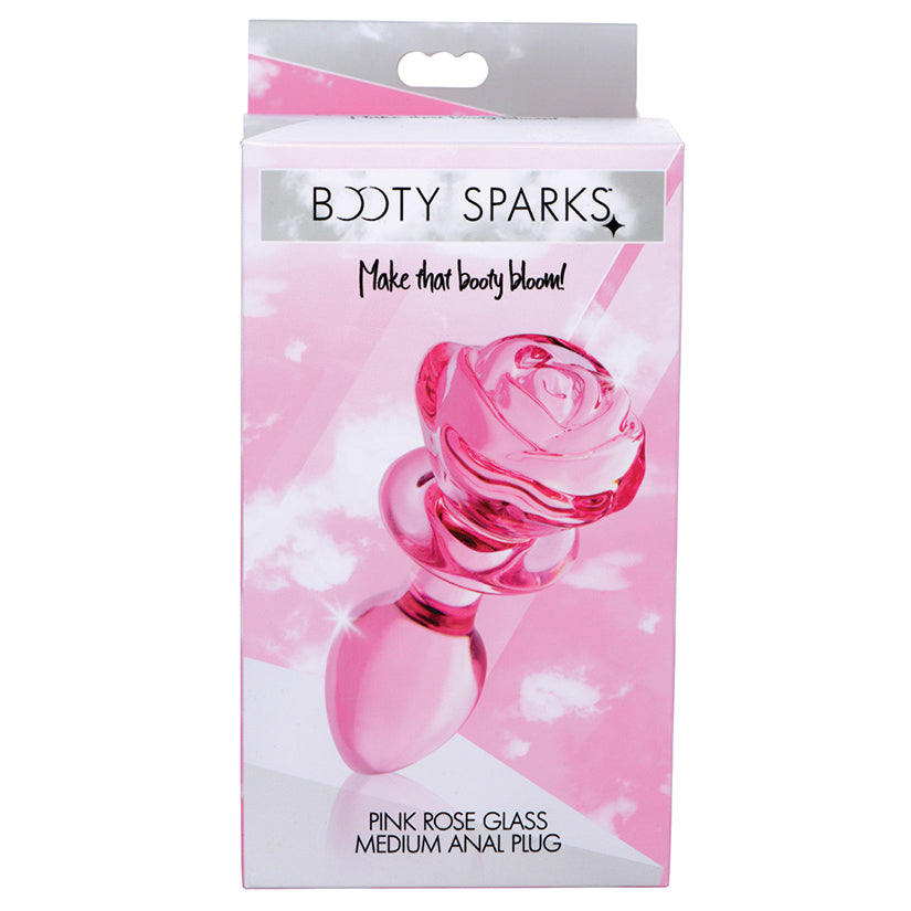 Booty Sparks Pink Rose Glass Anal Plug-Medium - rr7vz0-aa.myshopify.com