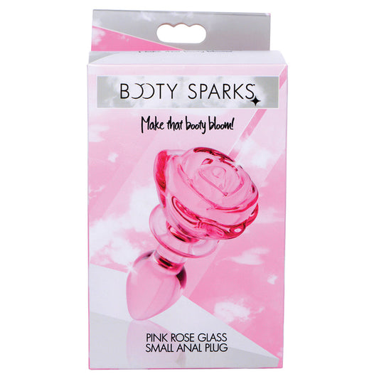 Booty Sparks Pink Rose Glass Anal Plug-Small - rr7vz0-aa.myshopify.com