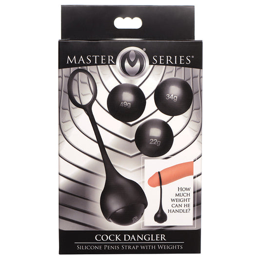 Master Series Cock Dangler Silicone Penis Strap with Weights - rr7vz0-aa.myshopify.com