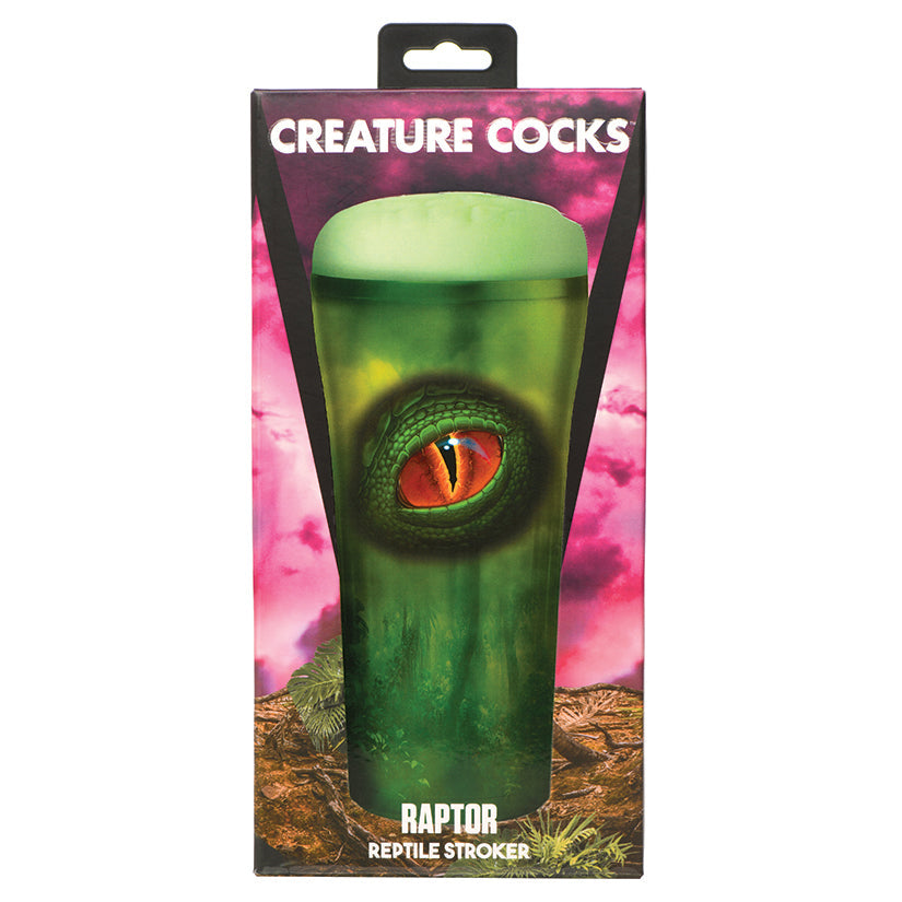 Introducing the Creature Cocks Raptor Reptile Stroker, a unique and realistic stroker that mimics the texture of a reptile for intense stimulation. Made with high-quality materials, it's soft, flexible, and easy to clean. Experience ultimate pleasure wit..