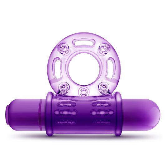 "Play With Me - Couples Play - Vibrating Cock Ring - Purple BL-77901"