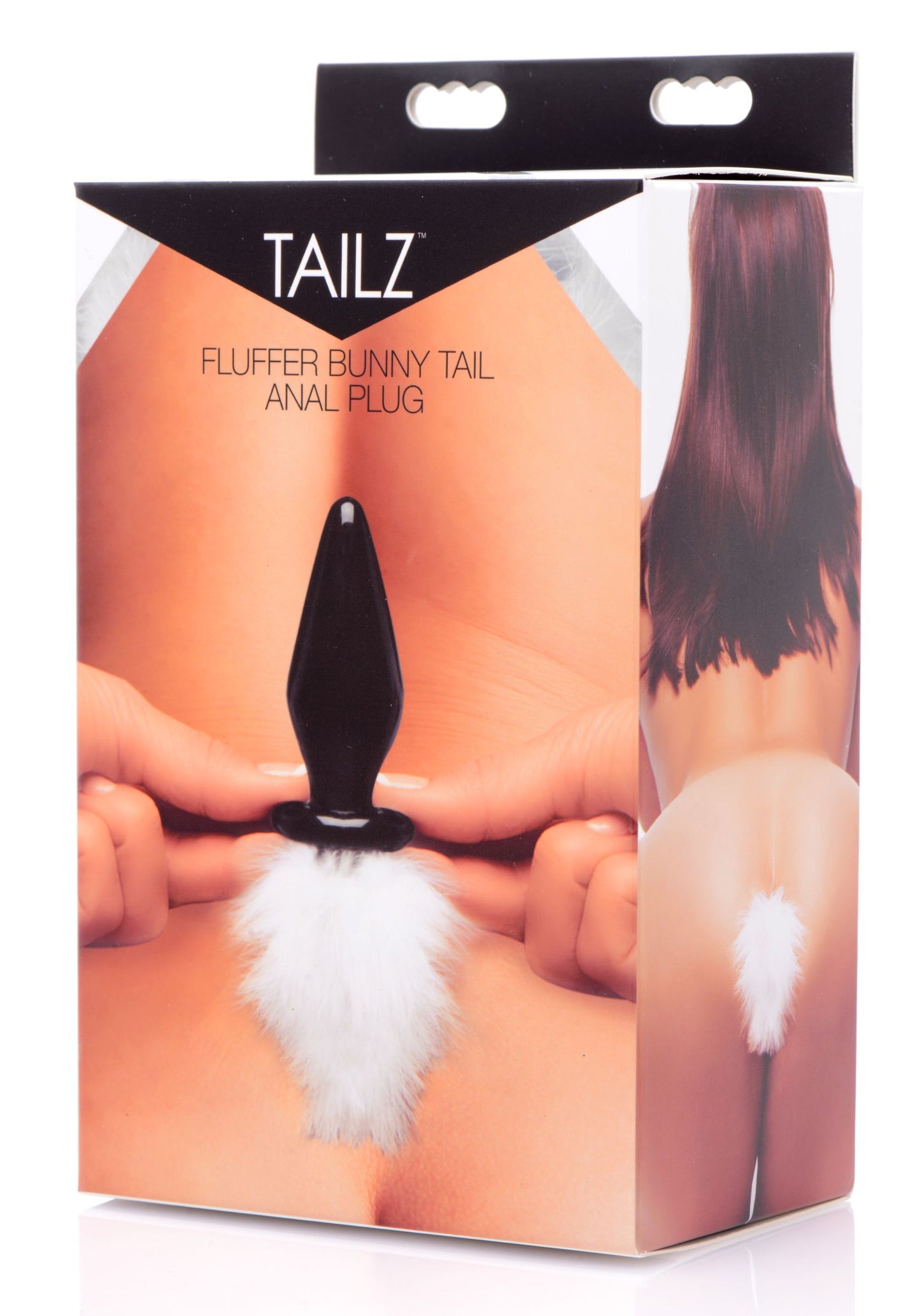 Fluffer Bunny Tail Glass Anal Plug